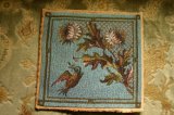 画像: 19世紀　イギリス　アンティーク　ビーズ織り　刺繍モザイク