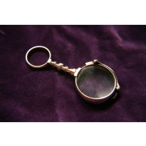 画像: 1833年　イギリス　ジョージアン　銀無垢　ロニエット　老眼鏡　天眼鏡 ルーペ