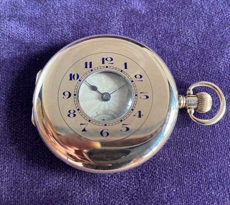 画像1: 1920-30年代　Rolex  9金無垢　ハーフハンター　懐中時計